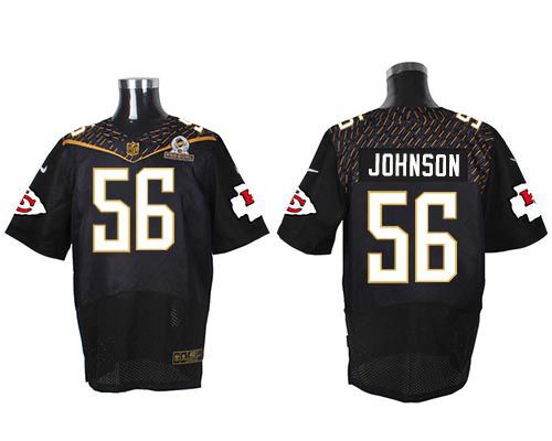 Nike Chiefs #56 Derrick Johnson Black 2016 Pro Bowl Men's Stitched NFL Elite Jersey
